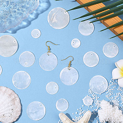 100Pcs 5 Styles Natural Capiz Shell Pendants&nbsp;SHEL-SC0001-94