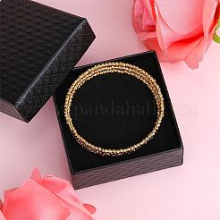 Brass Twisted Flower Beaded Cuff Bangle&nbsp;JB762A