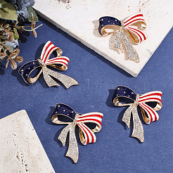 4Pcs Bowknot Enamel Pins&nbsp;JEWB-HY0001-69