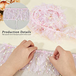 Fringe Polyester Lace Ribbon&nbsp;DIY-WH20062-40B