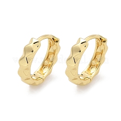 Brass Textured Hoop Earrings&nbsp;EJEW-Z102-40G