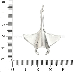 304 Stainless Steel Pendants Manta Ray Charm&nbsp;STAS-K252-18P