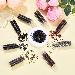 90G 9 Colors Baking Paint Glass Seed Beads&nbsp;FIND-YW0008-74