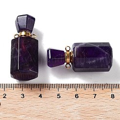 Natural Amethyst Perfume Bottle Pendants&nbsp;G-A026-16B-02