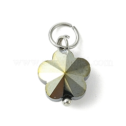16Pcs 8 Colors Glass Charms&nbsp;PALLOY-JF03194