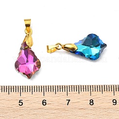 AB Color Plated Electroplate Glass Pendants&nbsp;PALLOY-JF05303-02