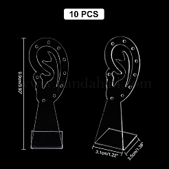 Transparent Acrylic Slant Back Earring Display Stands&nbsp;EDIS-WH0035-07A