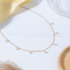1Pc Plastic Imitation Pearl Round Pendant Necklaces&nbsp;NJEW-LP0007-22