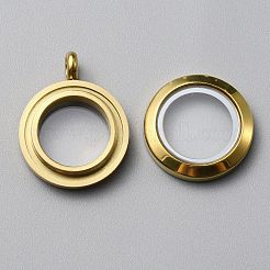 304 Stainless Steel Locket Pendants&nbsp;LS-FIND-WH0032-58A-G