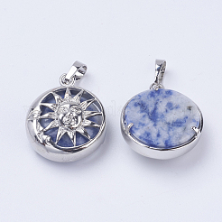 Natural Blue Spot Jasper Pendants&nbsp;G-K234-C07