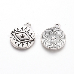 Rack Plating Tibetan Style Alloy Pendant Rhinestone Settings&nbsp;X-TIBEP-L005-08AS