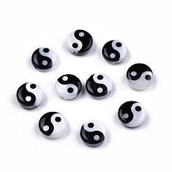 Natural Freshwater Shell Printed Beads&nbsp;SHEL-N026-207A-01