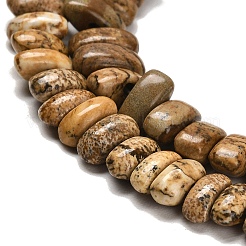 Natural Picture Jasper Beads Strands&nbsp;G-Q167-B14-01