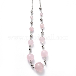 304 Stainless Steel Graduated Beaded Necklaces&nbsp;NJEW-H210-F-P