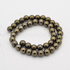 Round Non-magnetic Synthetic Hematite Beads Strands&nbsp;G-D617-2mm-26