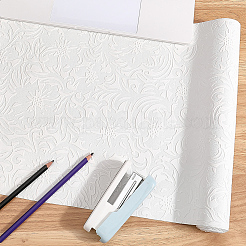 1 Sheet Embossed Flower Pattern Imitation Leather Fabric&nbsp;DIY-CL0002-19E