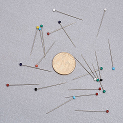 Multicolor 1 Box Length 37mm Round Ball Map Tacks Push Pins with Needle Points&nbsp;FIND-N0002-001-B