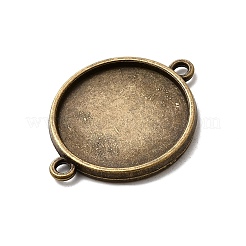 Flat Round Two-Sided Alloy Cabochon Connector Settings&nbsp;PALLOY-N0087-05AB-NF