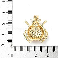 Brass Micro Pave Cubic Zirconia Pendants&nbsp;KK-D426-19B-G