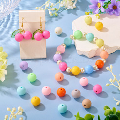 71Pcs Frosted Opaque Acrylic Beads&nbsp;OACR-TA0004-18