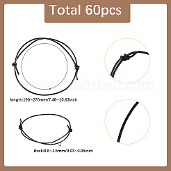 60Pcs Mixed Size Adjustable DIY Imitation Leather Bracelet Making&nbsp;BJEW-SP0001-05