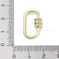 Brass Micro Pave Cubic Zirconia Keychain Rings&nbsp;KK-M293-50G