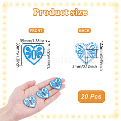 Cloth Heart Buttons&nbsp;DIY-WH0622-411D