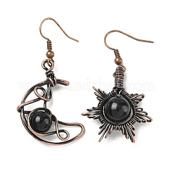 Natural Obsidian Dangle Earrings&nbsp;G-H359-07R-08