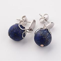 Natural Gemstone Stud Earrings&nbsp;EJEW-JE02127