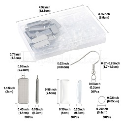 DIY Rectangle Dangle Earring Making Kits&nbsp;DIY-FS0009-20