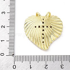 Brass Micro Pave Cubic Zirconia Pendants&nbsp;KK-S510-35G-02