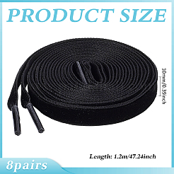 8 Pairs Single Side Velvet Shoelaces&nbsp;AJEW-MA0001-37B