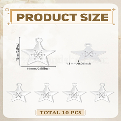 10Pcs 201 Stainless Steel Charms&nbsp;STAS-LP0003-49