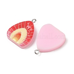 Fruit Theme Spray Painted Opaque Resin Pendants&nbsp;RESI-F061-02F