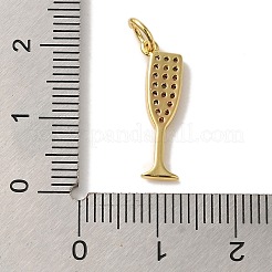 Brass Micro Pave Cubic Pendants&nbsp;X-KK-U027-07G-02