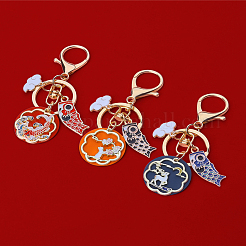 Golden Plated Alloy Enamel Pendants&nbsp;ENAM-CJ0001-62