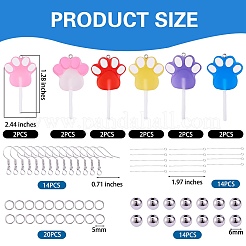 DIY Paw Print Lollipop Drop Earring Making Kit&nbsp;DIY-SZ0007-20