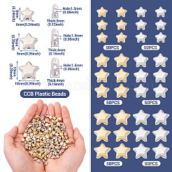 300Pcs 3 Styles CCB Plastic Beads&nbsp;CCB-TA0001-16