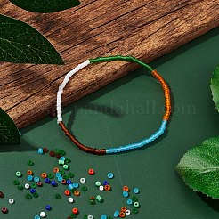 8000Pcs 10 Style 12/0 Frosted & Opaque Glass Seed Beads&nbsp;SEED-YW0001-46