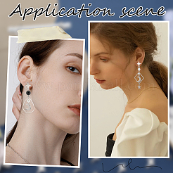 60Pcs Star Shape 201 Stainless Steel Stud Earrings Findings&nbsp;STAS-SC0007-96