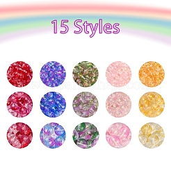 565Pcs 15 Style Transparent Spray Painted Glass Beads Strands&nbsp;GLAA-YW0001-47