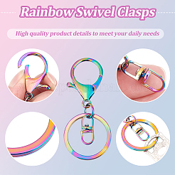 Rainbow Color Alloy Split Key Rings&nbsp;FIND-PH0005-56