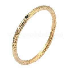 Artisan Engraved 304 Stainless Steel Rhinestone Bangles for Women&nbsp;BJEW-D456-01G-02