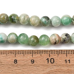 6MM Natural Green Line Jasper Round Beaded Necklaces&nbsp;GG-CBAA808-02P-A