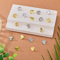 20Pcs 2 Colors 304 Stainless Steel Stud Earring Findings&nbsp;STAS-TAD0001-03