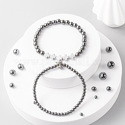 340Pcs 4 Sizes Non-Magnetic Synthetic Hematite Beads Strands&nbsp;G-LS0001-16