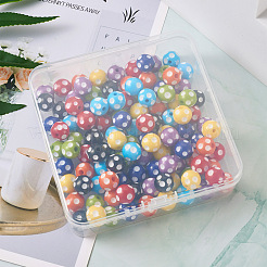 120Pcs 8 Colors Opaque Resin Beads&nbsp;RESI-CW0001-06A
