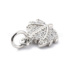Brass Micro Pave Cubic Zirconia Charms&nbsp;ZIRC-F131-01P