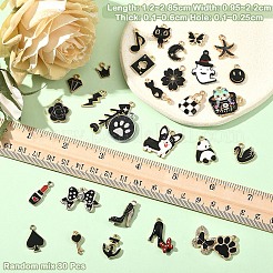 30Pcs 30 Styles Zinc Alloy Pendants&nbsp;ENAM-YW0005-01