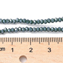 Electroplate Transparent Glass Beads Strands&nbsp;GLAA-XCP0001-60-3mm
